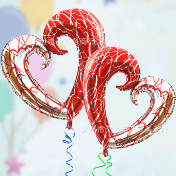 PS062 - 18 inch Love Flower Hollow Heart Shape Foil Balloon